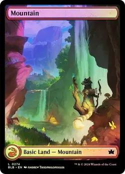 1x NM Foil Mountain [Spring Full Art] - Bloomburrow #274 MTG - pack fresh - Image 1