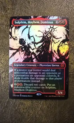 Solphim, Mayhem Dominus Foil Showcase Borderless Phyrexia 312 One MTG - Image 1