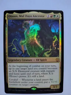 Obuun, Mul Daya Ancestor 2 Commander: Zendikar Rising MTG Foil NM/M - Image 1