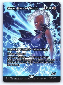 Storm, Force of Nature (Borderless) 94 Marvel Universe Eternal-Legal MTG NM - Image 1