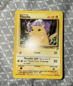 Pikachu Pokemon TCG Base Set 2 087/130 40 HP Regular Common English Arita - Image 1