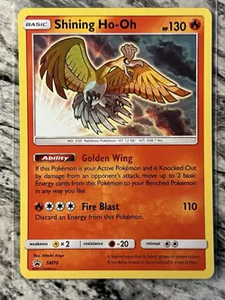 Shining Ho-Oh SM70 Pokemon TCG Sun & Moon Black Star Promo Holo - Image 1