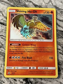 Shining Ho-Oh SM70 Pokemon TCG Sun & Moon Black Star Promo Holo - Image 2