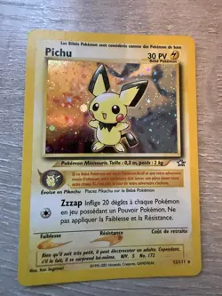 Pokemon TCG Pichu 12/111 Neo Genesis Holo French NM/ VLP SWIRL! - Image 1