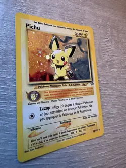 Pokemon TCG Pichu 12/111 Neo Genesis Holo French NM/ VLP SWIRL! - Image 2