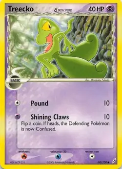 Treecko 68/100 Crystal Guardians Common NM Pokemon TCG - Image 1
