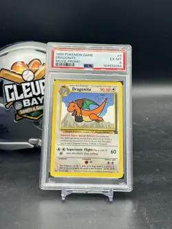 1999 Pokemon WOTC Black Star Promo 5 Dragonite WB Stamp Movie Promo PSA 6 (CBMH) - Image 1