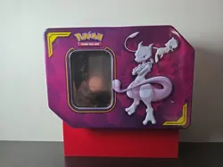 1x EMPTY Pokemon Mewtwo & Mew GX Power Partnership Tag Team Tin - Image 1