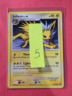 2008 Pokemon Diamond and Pearl Majestic Dawn #23 Jolteon, R, NF/H, cd5 - Image 3