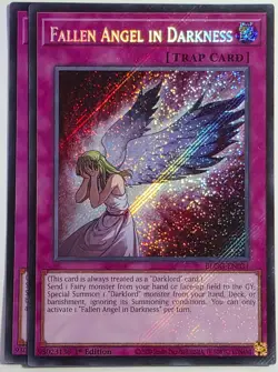 Yugioh x2 Fallen Angel in Darkness BLGG-EN031 Secret Rare 1st Edition - Image 1
