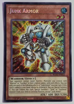 Yugioh Junk Armor BLGG-EN032 Secret Rare 1st Edition - Image 1