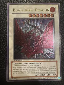 YuGiOh Black Rose Dragon CSOC-EN039 (Ultimate Rare) (LP) 1st ed. - Image 1