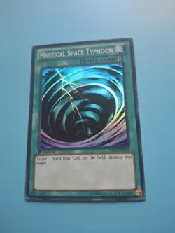 Yugioh - Mystical Space Typhoon Super Rare 1st Edition YS13-ENV12 LP - Image 1