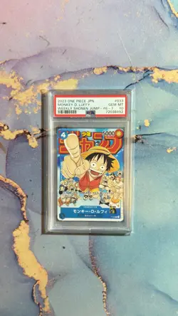 ONE PIECE JAPANESE PROMOS #033 MONKEY D. LUFFY WEEKLY SHONEN JUMP-#6-7 PSA10 - Image 1