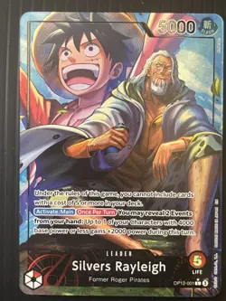 Silvers Rayleigh OP12-001 Alt Art L Legacy Of The Master One Piece Card Game ENG - Image 1