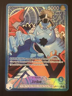 Jinbe Leader Alt Art OP14-040 THE AZURE SEA'S SEVEN English One Piece TCG - Image 1