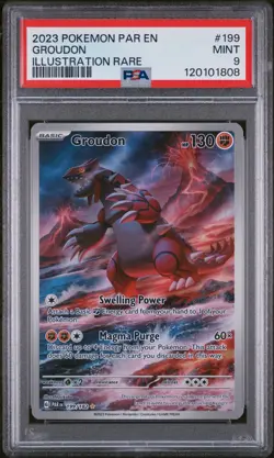 PSA 9 Groudon 199/182 | Pokemon Card TCG Scarlet & Violet Paradox Rift - Image 1