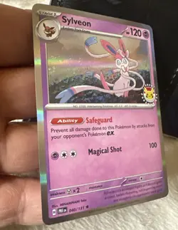 2025 Pokemon Day Stamped Sylveon 040/131 Holo Foil Exclusive Promo Card - Image 2