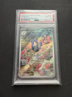 Pokemon TCG Wugtrio 224/091 2024 Paldean Fates Illustration Rare Card - PSA 10 - Image 1