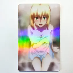 Fate/Stay Night Saber Sexy Doujin Waifu Girl Lewd Anime Art Goddess Card - Image 1