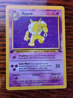 🔮 Hypno 23/62 - 1st Edition Fossil - WOTC Non Holo Rare Pokemon Card PL - Image 1
