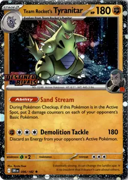 Team Rocket's Tyranitar (Prerelease) Rare Miscellaneous Cards & Products 096/182 - Image 1