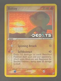 Pokemon Card Baltoy 53/107 Reverse Holo EX Deoxys - Lightly Played - Image 1