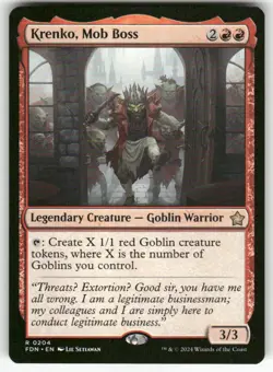 KRENKO, MOB BOSS #204 (RARE) MTG FOUNDATIONS - Image 1