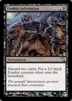 1x Zombie Infestation - Foil Light Play, English Premium Deck Series MTG Magic - Image 1