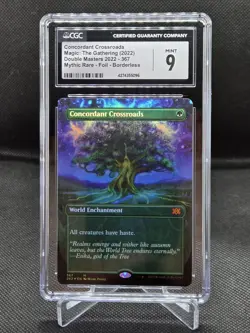 MTG Double Masters 2022 Foil Borderless Concordant Crossroads 367 CGC Mint 9 - Image 1