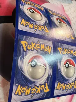 Pokemon Uncut Sheet NFC Miscut Error Gengar Hitmonlee Articuno Aerodactyl Fossil - Image 5