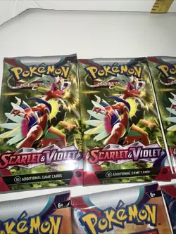 Pokemon TCG Scarlet & Violet Base Set (LOT of 8) Booster Packs New Sealed - Image 2