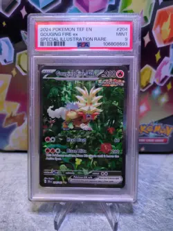 2024 Pokemon S&V Temporal Forces Gouging Fire ex 204/162 SIR PSA 9 MINT - Image 1