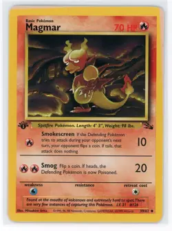 Pokemon TCG - Magmar 39/62 - Fossil - 1st Edition Uncommon - Image 1