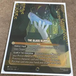 Disney Lorcana TCG Enchanted The Glass Slipper 208/204 NM Condition - Image 1