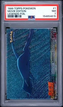 PSA 7 Legends Foil Shiny Mew #1 Topps Movie Edition 1999 Pokemon Card TCG - Image 1