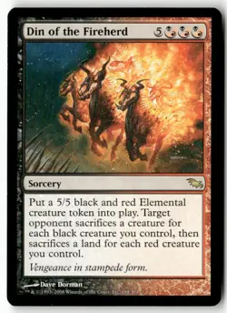 Din of the Fireherd 184 Rare Shadowmoor Magic: The Gathering Near Mint - Image 1