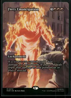 Fiery Emancipation (Borderless) 70 Marvel Eternal-Legal Magic: The Gathering NM - Image 1