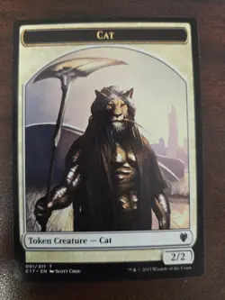 Rat - Cat Token LP Commander 2017 MTG FREE SHIPPING - Image 2