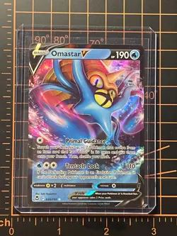 Pokemon TCG - Omastar V 035/195 Silver Tempest Ultra Rare Holo - Image 1