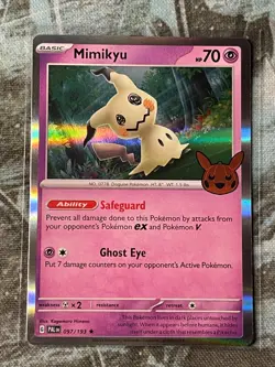 Holo Mimikyu 097/193 Rare Paldea Evolved Pokemon TCG - Image 1