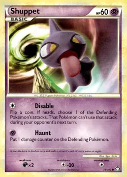 Shuppet 75/102 Common HGSS Triumphant Pokemon Lightly Played - Image 1
