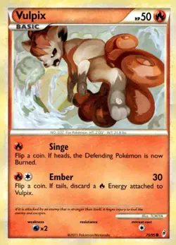 Vulpix 75/95 Common Call of Legends Pokemon Lightly Played - Image 1