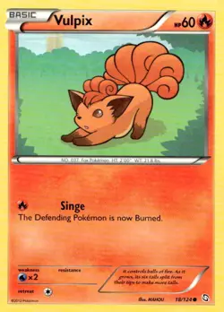 Vulpix 18/124 Common Dragons Exalted Pokemon Lightly Played - Image 1