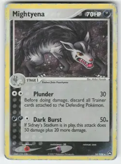Mightyena 18/108 Rare Power Keepers Pokemon Heavily Played - Image 1