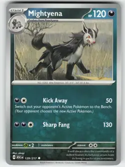 Mightyena 129/217 Uncommon Ascended Heroes Pokemon Near Mint - Image 1