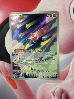 2023 Pokemon, Paradox Rift, #201/182 Minior, Holo Illustration Rare NM - Image 1