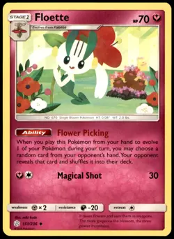 Floette 151/236 Uncommon Cosmic Eclipse Pokemon Near Mint - Image 1