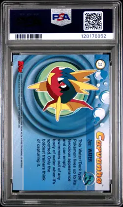 2003 TOPPS POKEMON ADVANCED #23 CARVANHA PSA 10 - Image 2