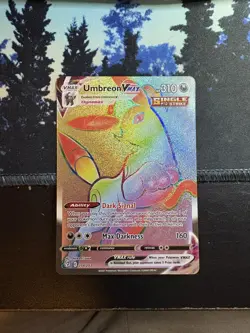 Umbreon VMAX Rainbow Secret Rare 214/203 Evolving Skies Pokemon TCG NM - Image 1
